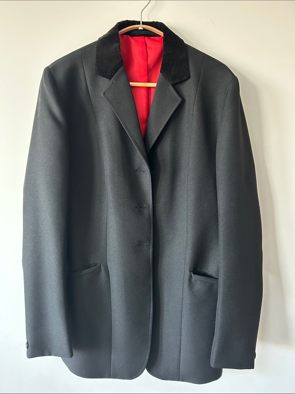 Vintage Gorringe Equestrian Riding Blazer Coat Velvet Collar UK 40 (US 12)